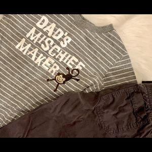 Toddler shirt and lined wind pants